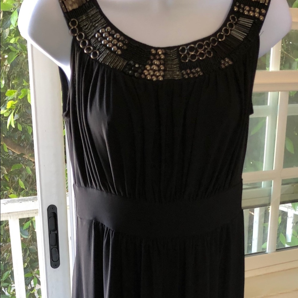 Hanni Maxi Dress with Rhinestones around the neck.